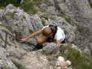 Katrin am Klettersteig auf den Turmstein