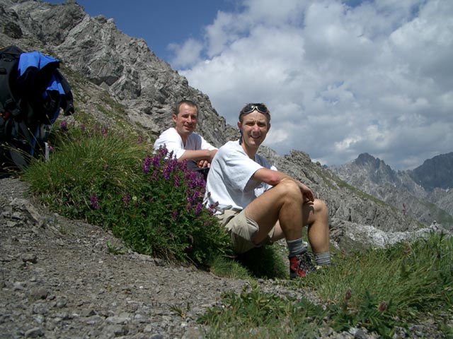 Erich und ich am Gebäudjöchl, 2.452 m (30. Juli)