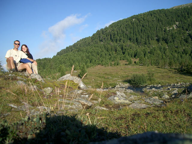 Ich und Daniela beim Großen Winterleitensee (12. Aug.)