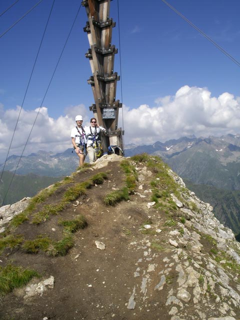 Daniela und ich am Vorgipfel des Greitspitz