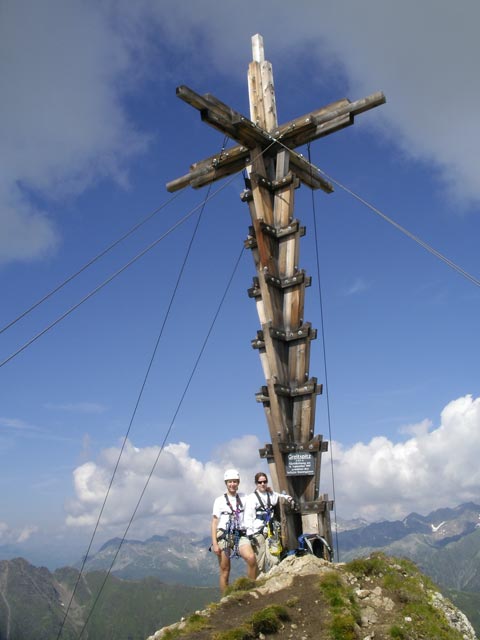 Daniela und ich am Vorgipfel des Greitspitz