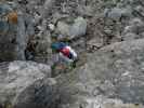 Greitspitz-Klettersteig: Daniela im Einstieg