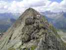 Flimspitz-Klettersteig: Daniela am Westgrat