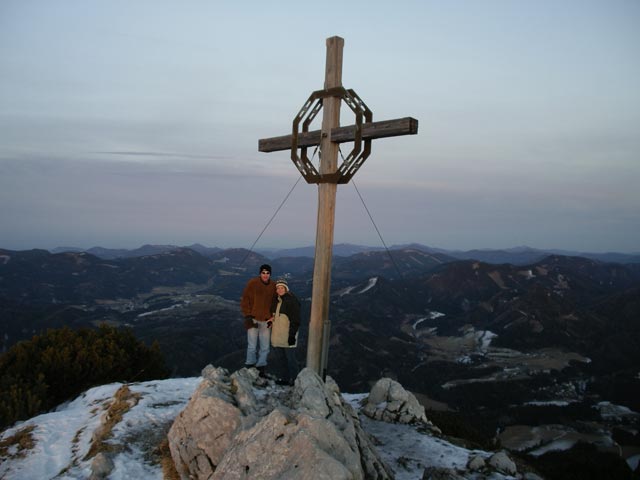 Udo und Nadja auf der Gemeindealpe, 1.626 m (31. Dez.)