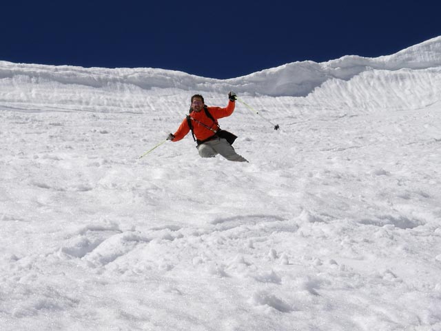 Axel zwischen Rosmarie-Stollen und Edelgrieß-Gletscher