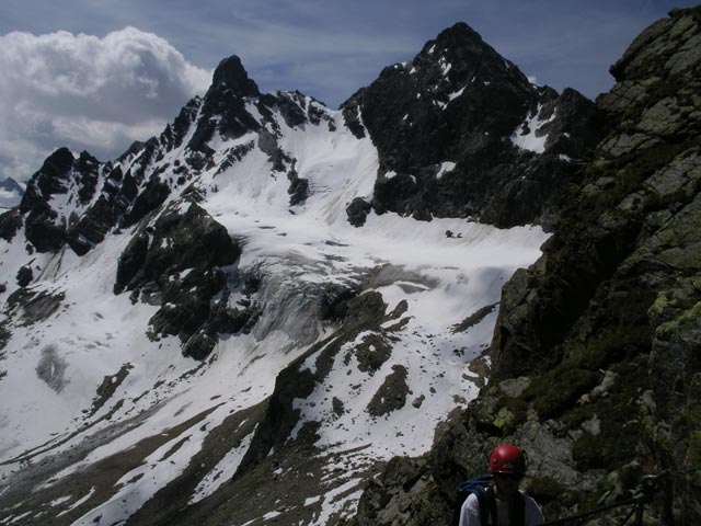 Großlitzner und Großes Seehorn vom Kleinlitzner-Klettersteig aus