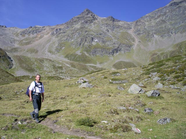 Erich auf Weg 911 zwischen Fernerkar und Frischmannhütte (26. Aug.)