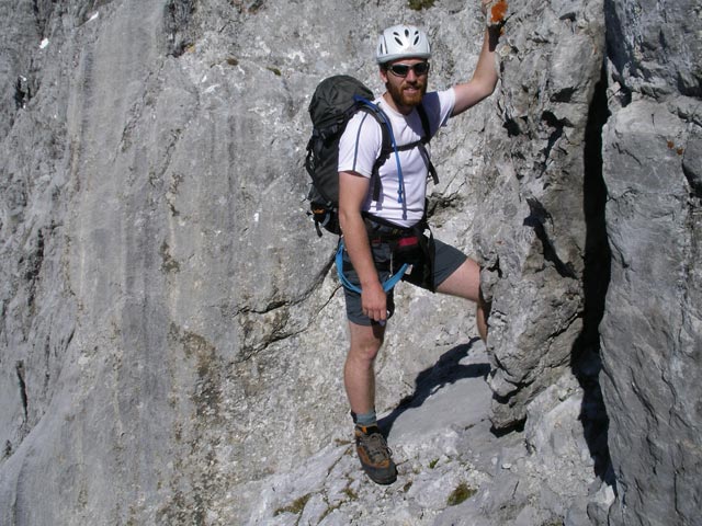 Vordere Brandjochspitze-Südgrat: Andreas in der ersten Scharte