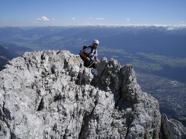 Vordere Brandjochspitze-Südgrat: Andreas vor dem Spreizschritt