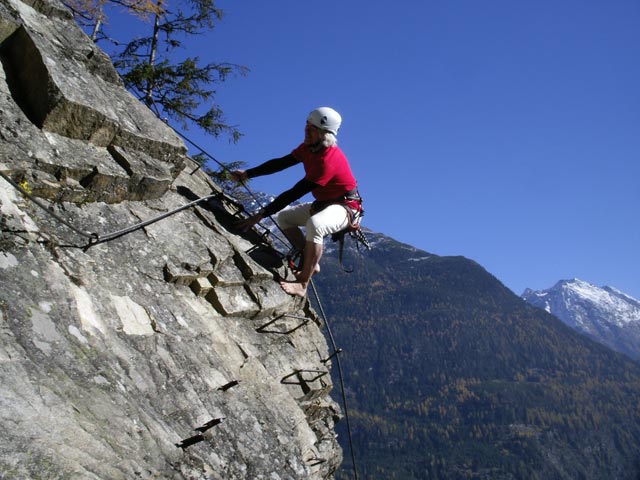 Ernst am Ende der Schlüsselstelle
