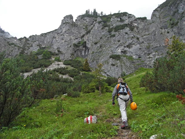 Annemarie zwischen Silberkarhütte und Siega-Klettersteig