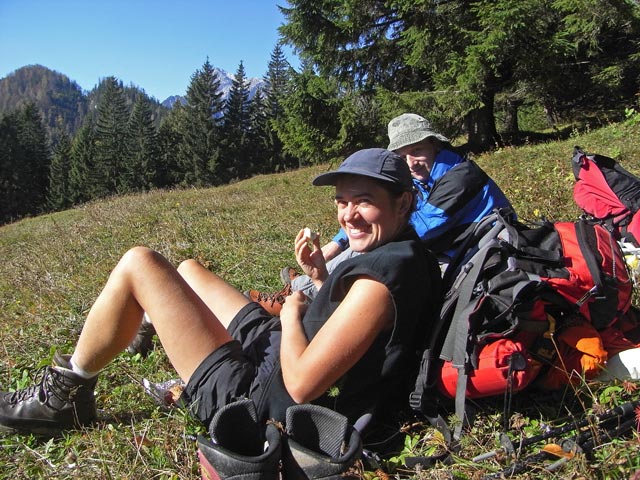 Gudrun und Christoph am Kühmairboden, 1.191 m (18. Okt.)