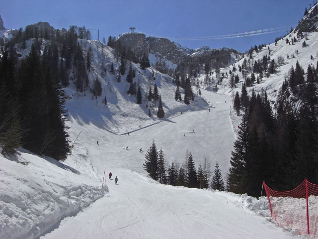Abfahrt der Seilbahn Portavescovo (23. März)
