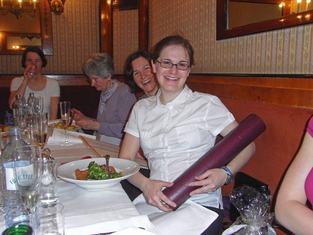 Karin, Karola, Sonja und Katrin im Café Landtmann