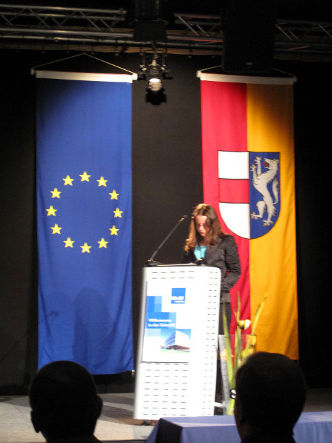 Daniela beim Gelöbnis in der Fachhochschule St. Pölten