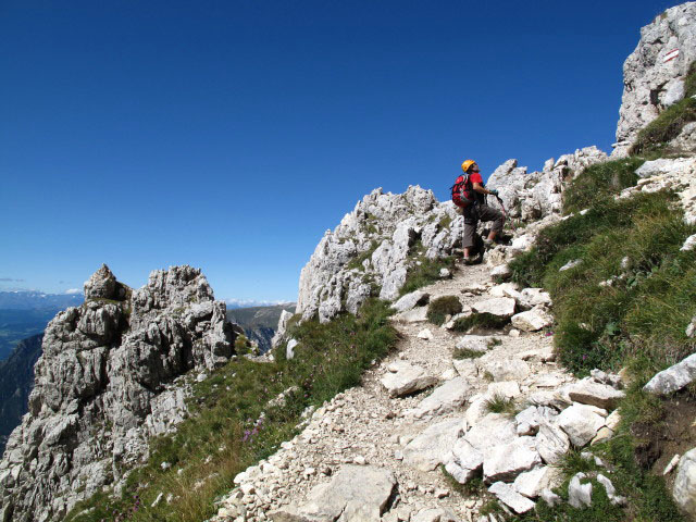 Axel zwischen Rosengartenhütte und Santnersteig