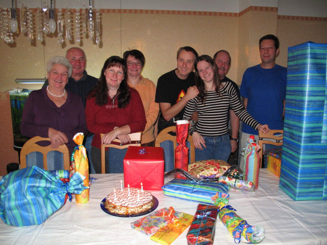 Irmengard, Franz, Doris, Andrea, ich, Daniela, Wolfgang und Udo