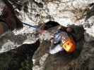 Wildenauer-Klettersteig: Gregor und Sabrina beim Klemmblock
