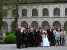 Franz, Franz, Johanna, Doris, Birgit, Mario, Irmengard, Franz, Nadja, Andrea, Daniela, Tanja, Michael, ich, Mama, Papa, Oma, Markus und Oma im Stift Heiligenkreuz (7. Mai)