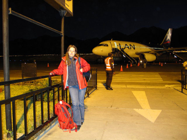 Daniela am Aeropuerto Rodr&iacute;guez Ball&oacute;n in Arequipa, 2.562 m (5. Juli)