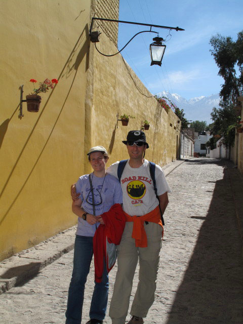 Daniela und ich in der Calle del Cabildo in Arequipa (7. Juli)