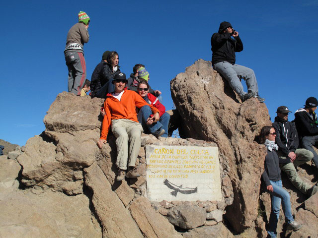 Ich und Daniela am Mirador Cruz del Condor (9. Juli)