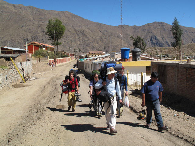 Valentin, Daniela, Harald und Norbert in Cabanaconde (9. Juli)