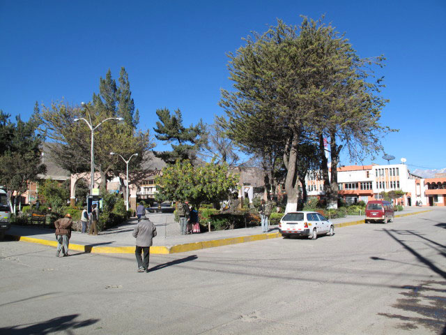 Plaza de Armas in Chivay, 3.635 m (10. Juli)