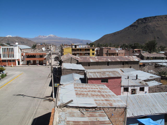 Plaza de Armas in Chivay, 3.635 m (14. Juli)