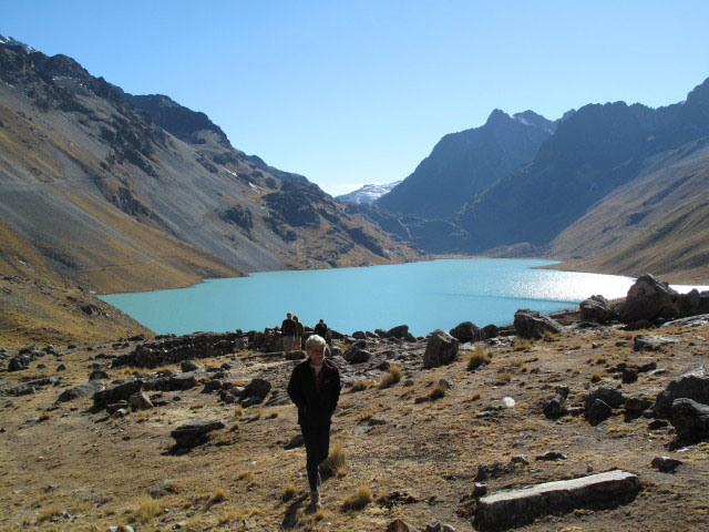 Daniela, Valentin, Harald und Norbert bei der Laguna Quta Thiya (26. Juli)