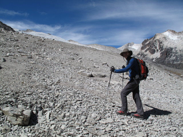 Norbert zwischen Laguna Janq'u Quta und Cerro Wila Lluxita (26. Juli)