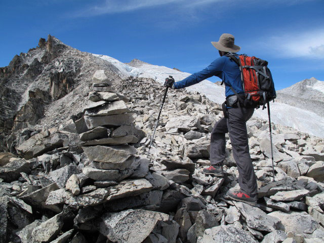 Norbert zwischen Laguna Janq'u Quta und Cerro Wila Lluxita (26. Juli)