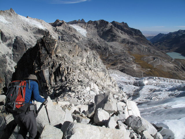 Norbert zwischen Cerro Wila Lluxita und Laguna Janq'u Quta (26. Juli)