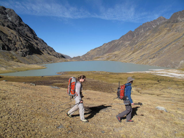 Daniela und Norbert bei der Laguna Janq'u Quta (27. Juli)
