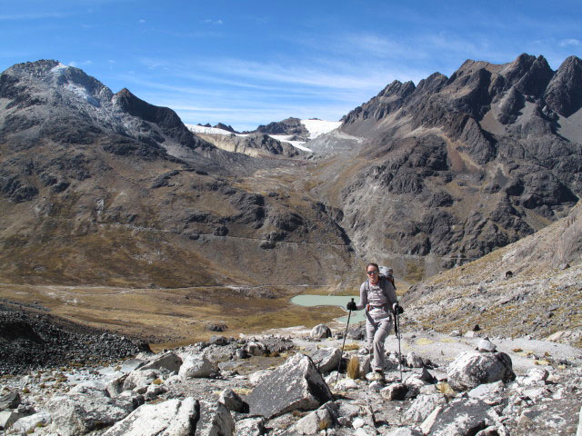 Daniela westlich der Laguna Janq'u Quta (27. Juli)