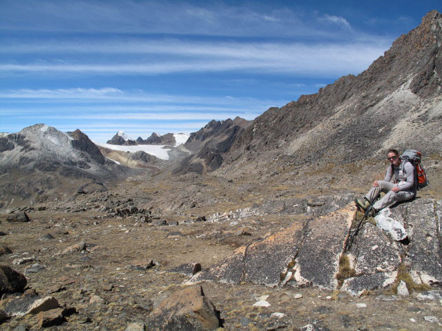 Daniela westlich der Laguna Janq'u Quta (27. Juli)