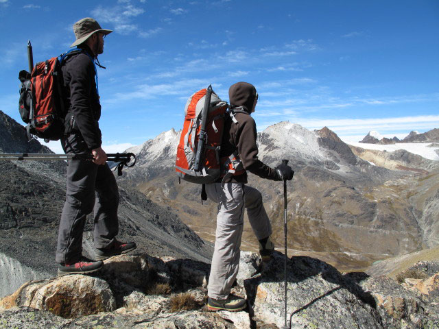 Norbert und Daniela westlich der Laguna Janq'u Quta (27. Juli)