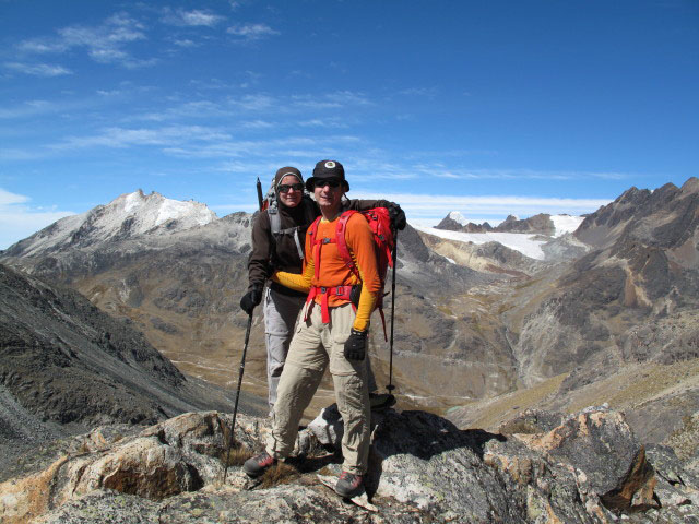 Daniela und ich westlich der Laguna Janq'u Quta (27. Juli)