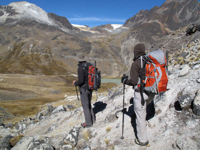 Norbert und Daniela westlich der Laguna Janq'u Quta (27. Juli)