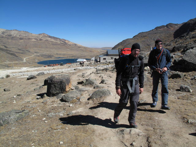 Norbert und Roland beim Refugio Jank'u Khunu Uta (30. Juli)