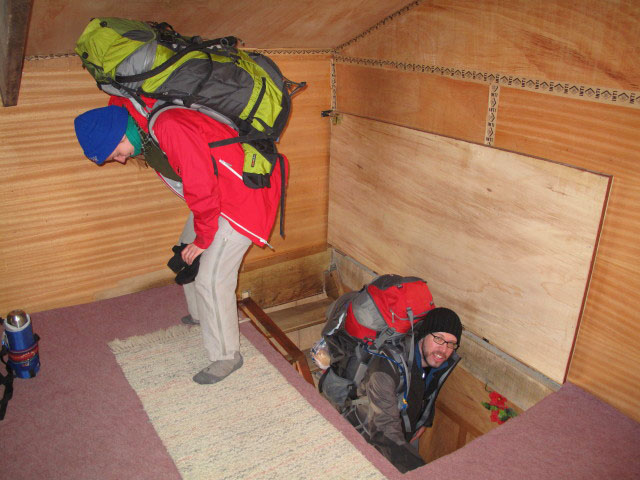 Daniela und Norbert im Refugio Jank'u Khunu Uta, 4.750 m (31. Juli)