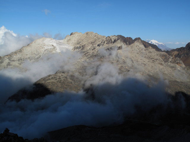 Cima del Chacaltaya vom Refugio Campo Alto Roca aus (31. Juli)