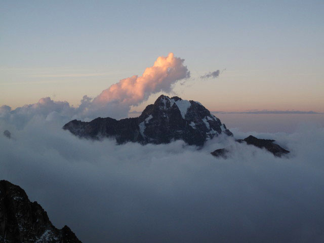 Tiquimani vom Refugio Campo Alto Roca aus (31. Juli)
