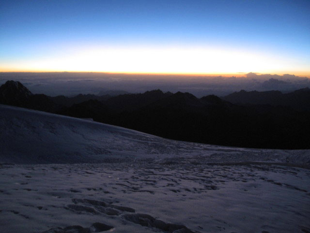 zwischen Campamento Argentino und Huayna Potosi (1. Aug.)