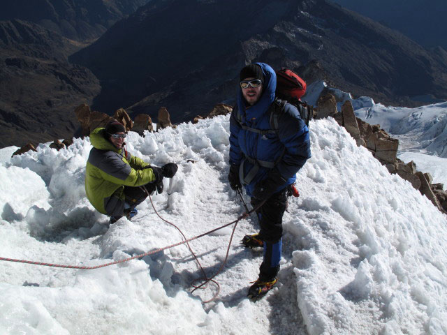 Roland und Norbert am Huayna Potosi, 6.088 m (1. Aug.)