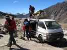 ?, Daniela, ?, Roland und ? beim Refugio Jank'u Khunu Uta (30. Juli)