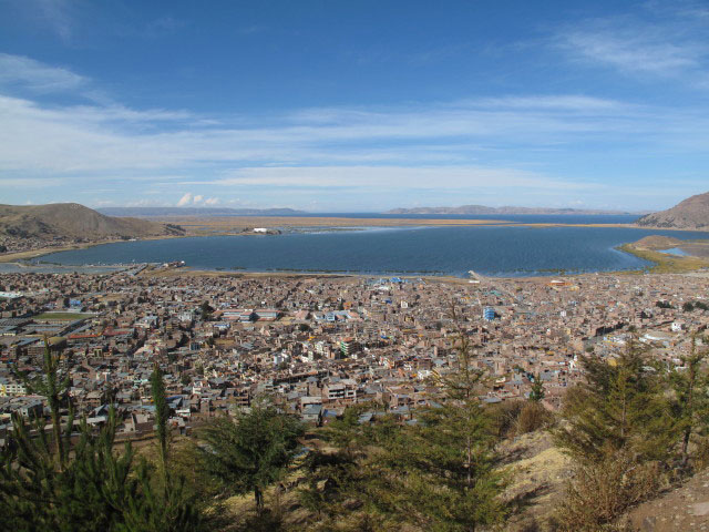 Lago Titicaca vom Mirador Kuntur Wasi aus (2. Aug.)