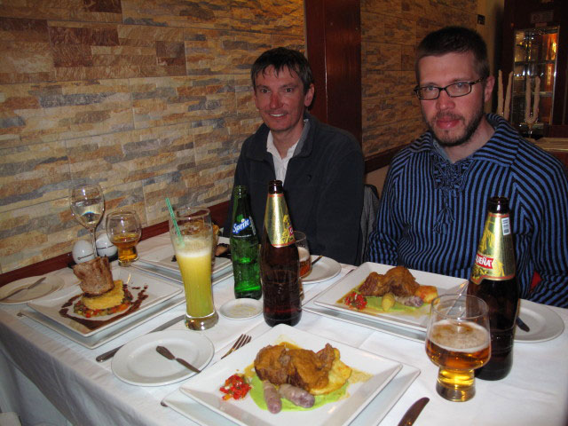 Roland und Norbert in der Calle Lima in Puno (2. Aug.)