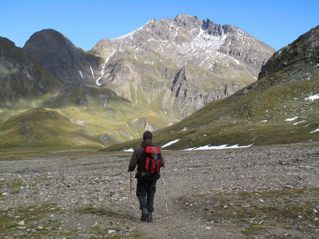 Erich am Pfunderer Höhenweg zwischen Rauhtal und Brixner Hütte (11. Sep.)