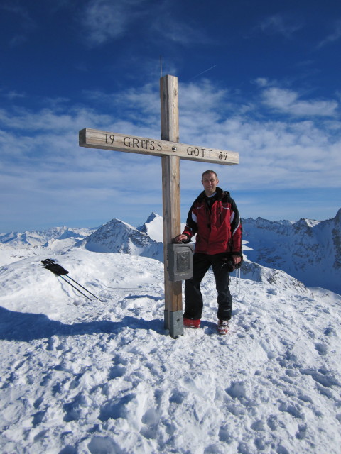 Ich auf der Gjaidtroghöhe, 2.988 m (16. Jän.)